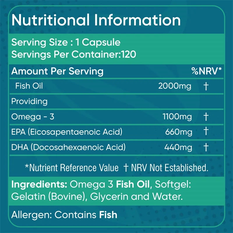 NLW Choice: Pslalae Ultra-Potency Omega 3 Fish Oil (2000mg) – High EPA & DHA for Brain, Vision & Heart Health