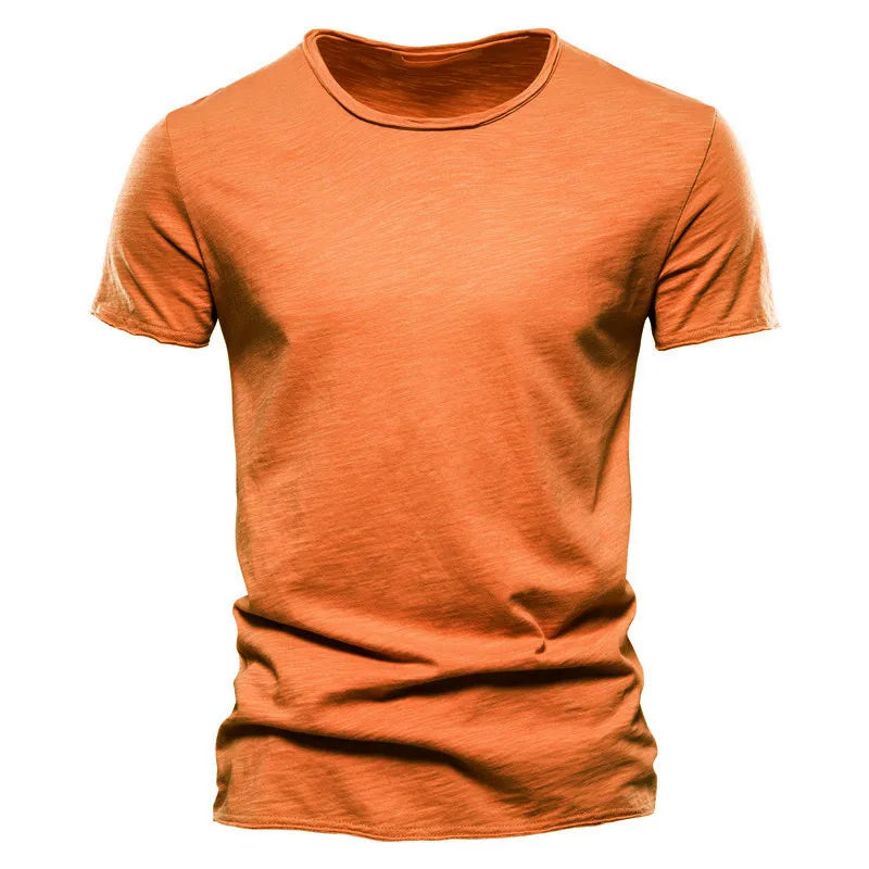NLW Men’s Premium V-Neck Tee – 100% Cotton Slim Fit Shirt