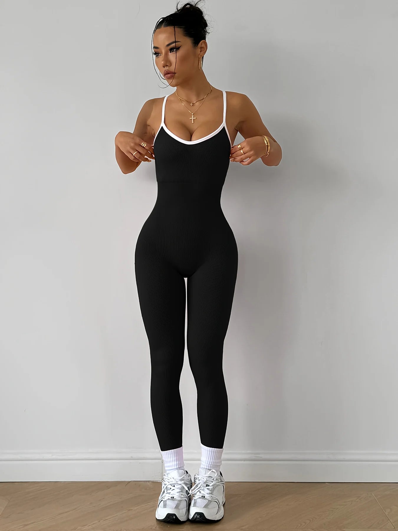 NLW Sleeveless Gym Bodysuit & Workout Romper