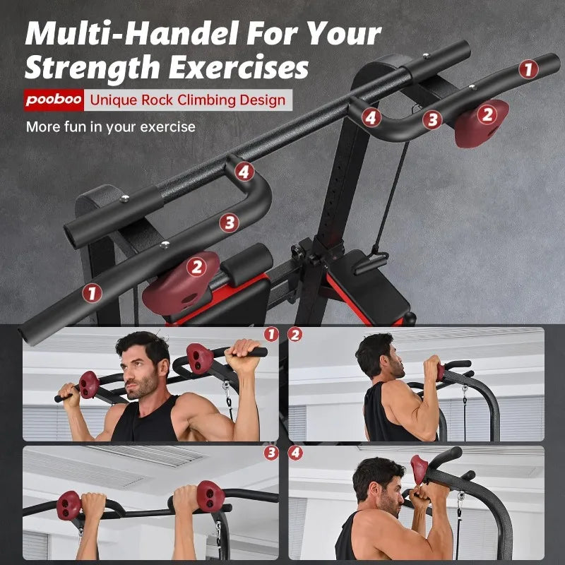 NLW -Pooboo Power Tower Dip Station Pull Up Bar