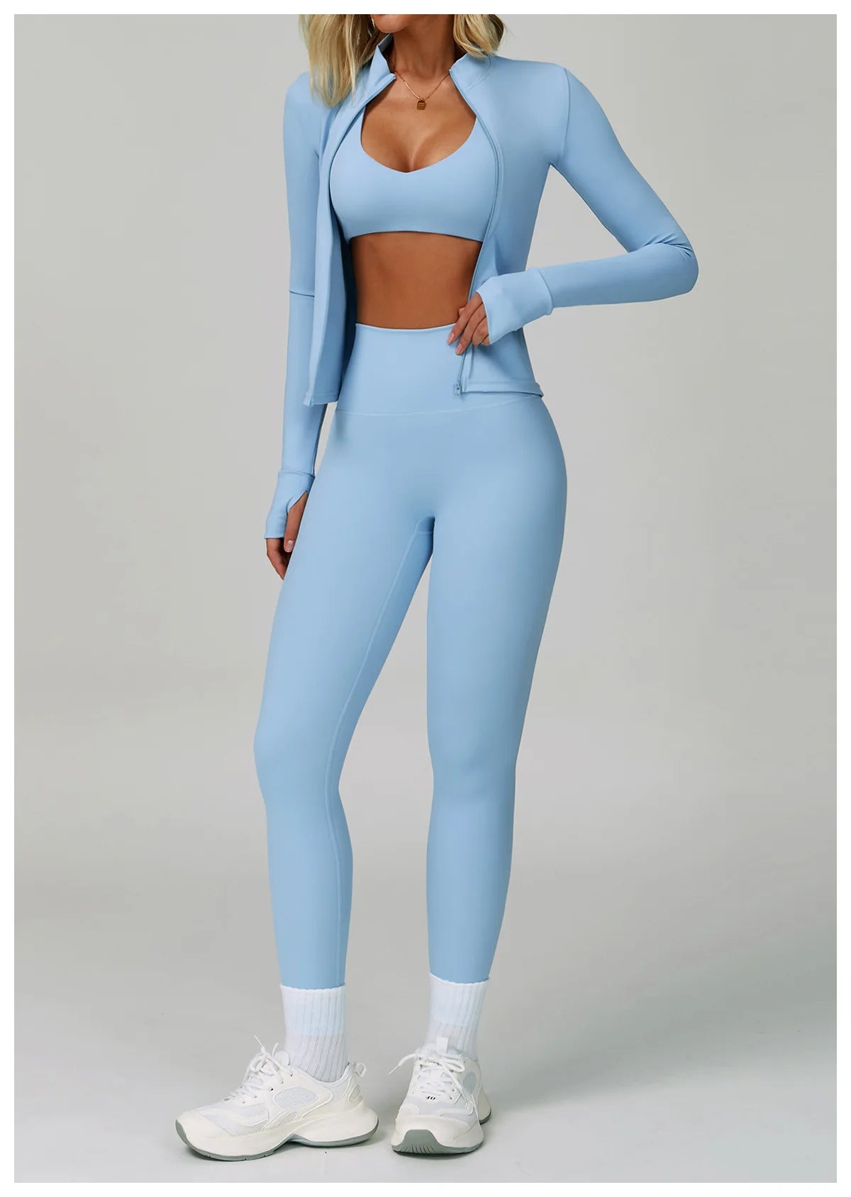 NLW 2-3PCS  Women Fitness Set High Waist