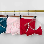 LW Kinetic Contrast Activewear Set – Women's Seamless Suspender Bra & Sculpting Fitness Leggings
