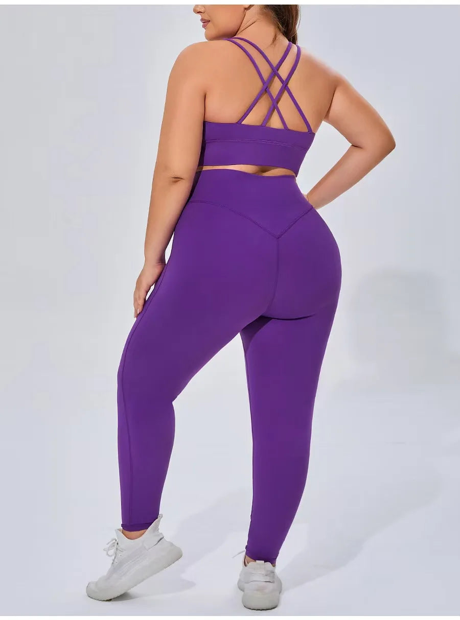 NLW Plus Seamless 2-Piece Fitness Set – High-Performance Quick-Dry Workout Suit