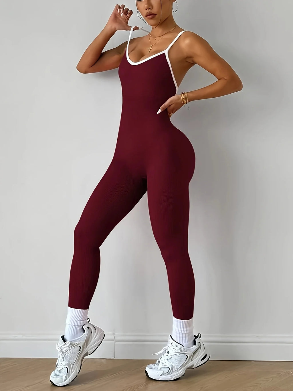 NLW Sleeveless Gym Bodysuit & Workout Romper