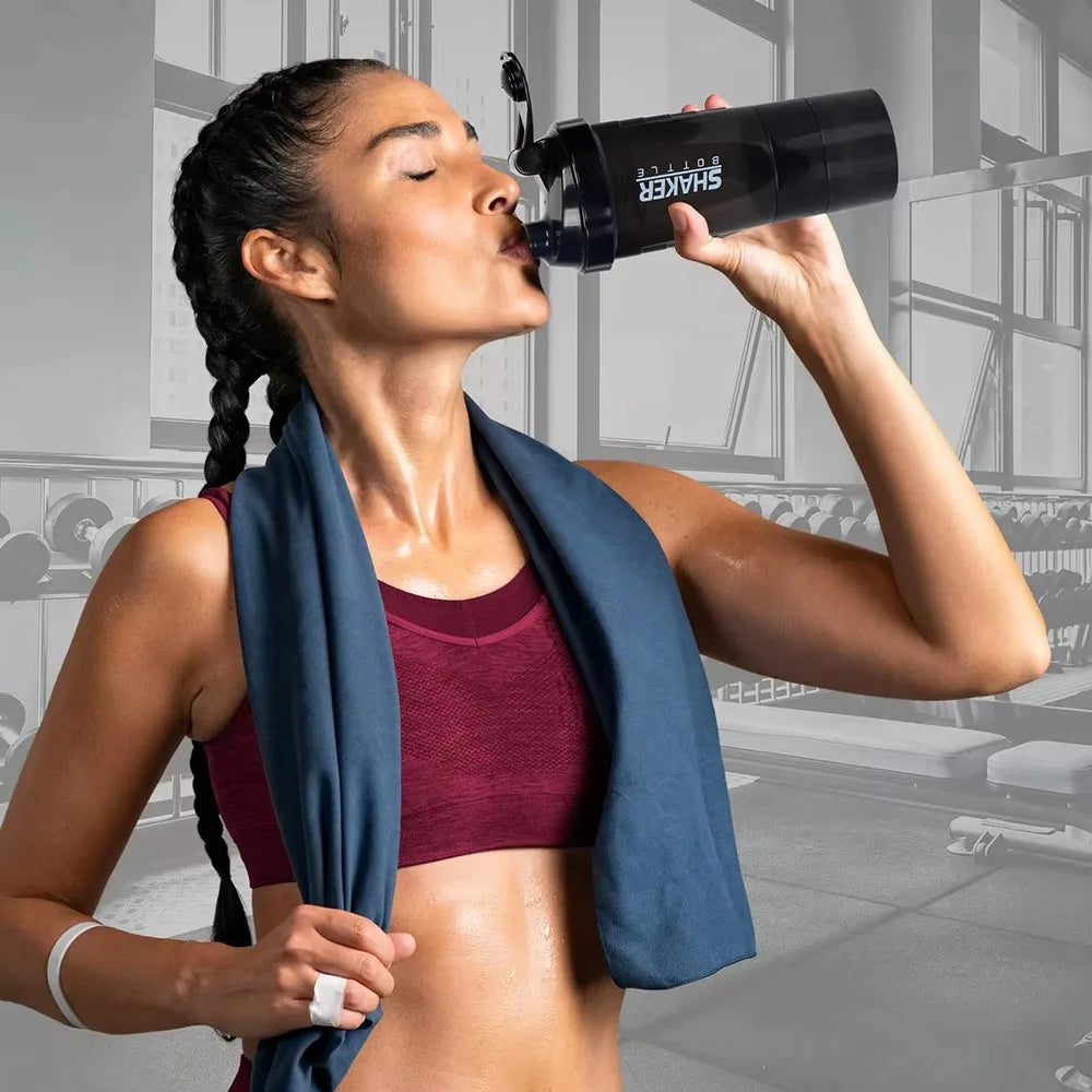NLW 3 Layers Shaker Protein Bottle