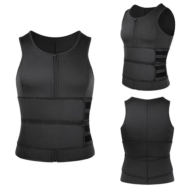 Men  Slimming Compression Body Shaper Waist Trainer Vest