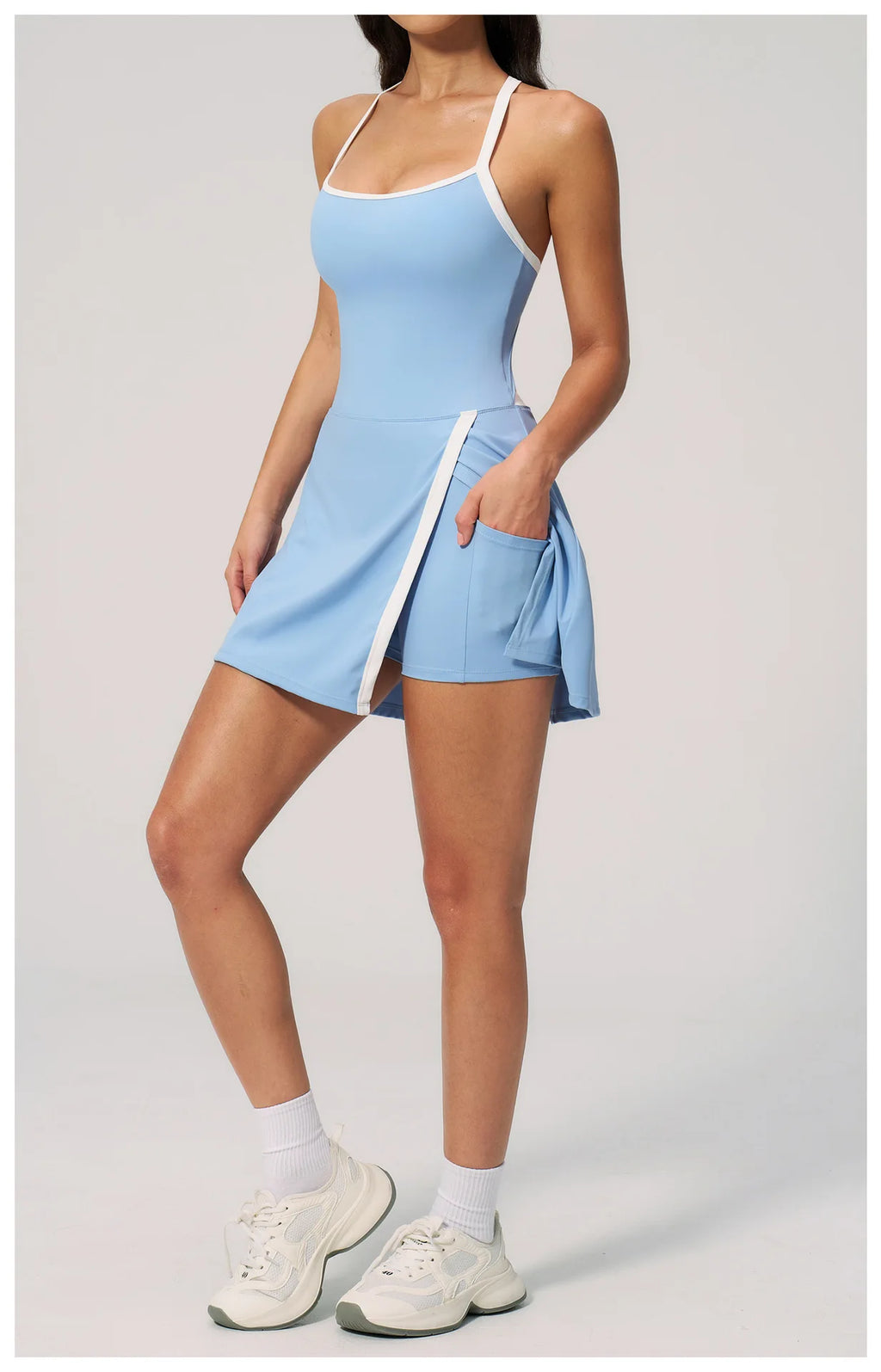 NLW Women's Short Workout Romper with Pocket
