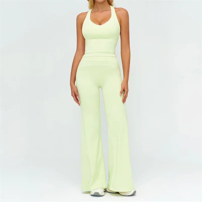 NLW Buttery-Soft V-Back Yoga Set - 2-Piece