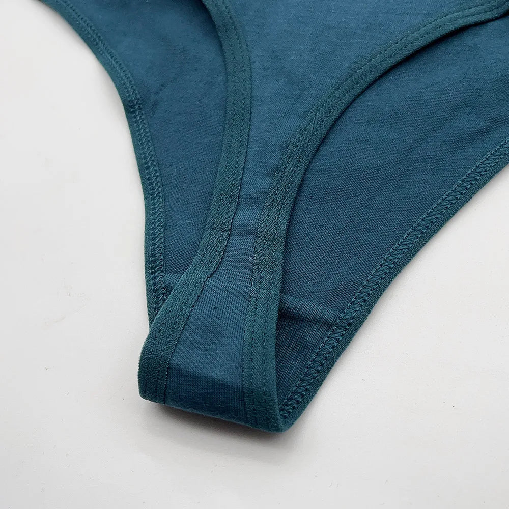 NLW 5-Pack Everyday Solid Cotton Thongs