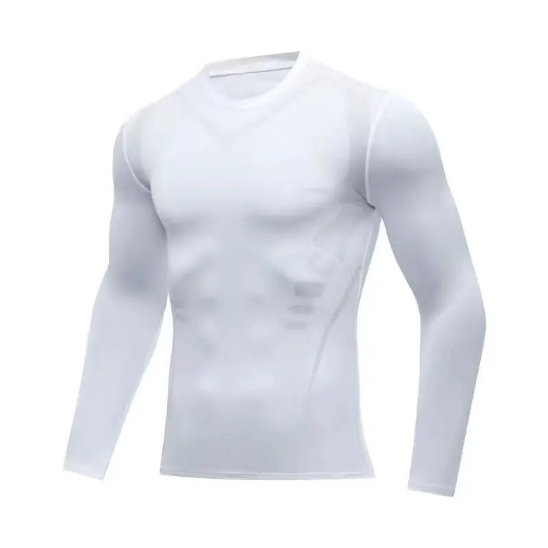 NLW Men's Quick-Dry Tight Training Jersey – High-Compression Gym & Running Shirt