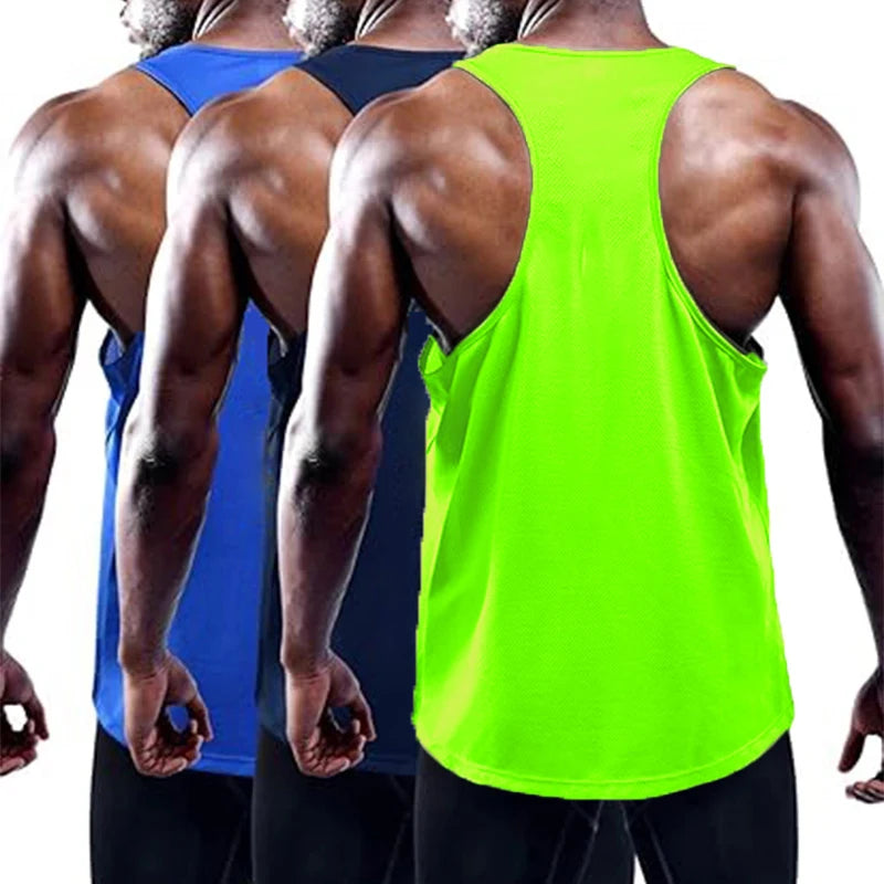 NLW Slim-Fit Quick-Dry Gym Vest – Modern Square-Collar Bodybuilding Training Tank Top