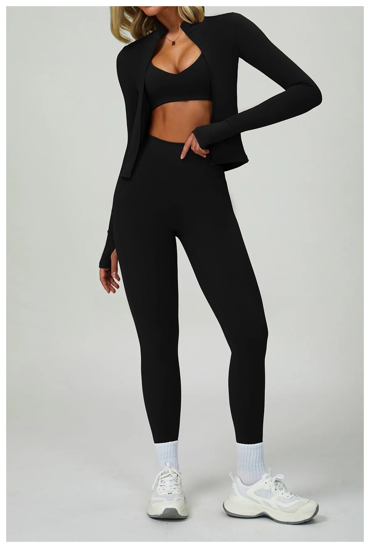 NLW 2-3PCS  Women Fitness Set High Waist
