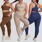 Premium 2-Piece Plus Size Sports Set – High-Performance Yoga & Fitness Wear
