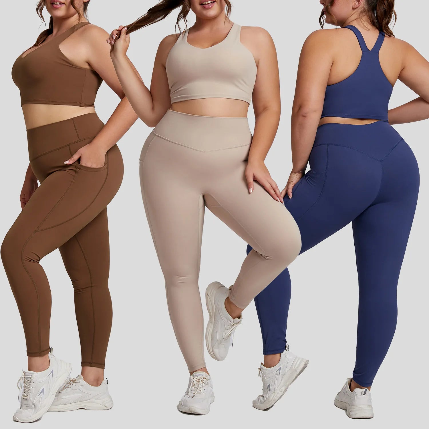 Premium 2-Piece Plus Size Sports Set – High-Performance Yoga & Fitness Wear