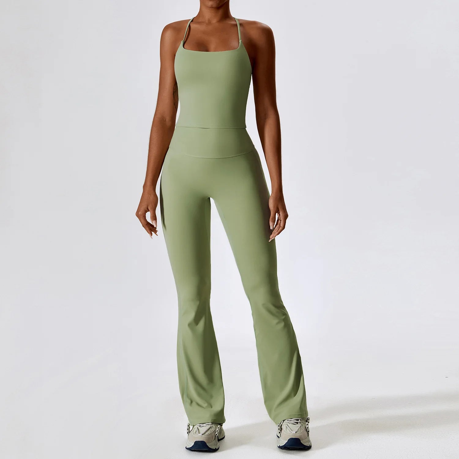 NLW Elite Seamless 2-Piece Yoga Set – High-Performance Compressed Fitness Suit