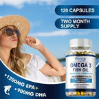 NLW Choice: Pslalae Premium Omega 3 Fish Oil Capsules (1000mg) – High-Potency EPA & DHA