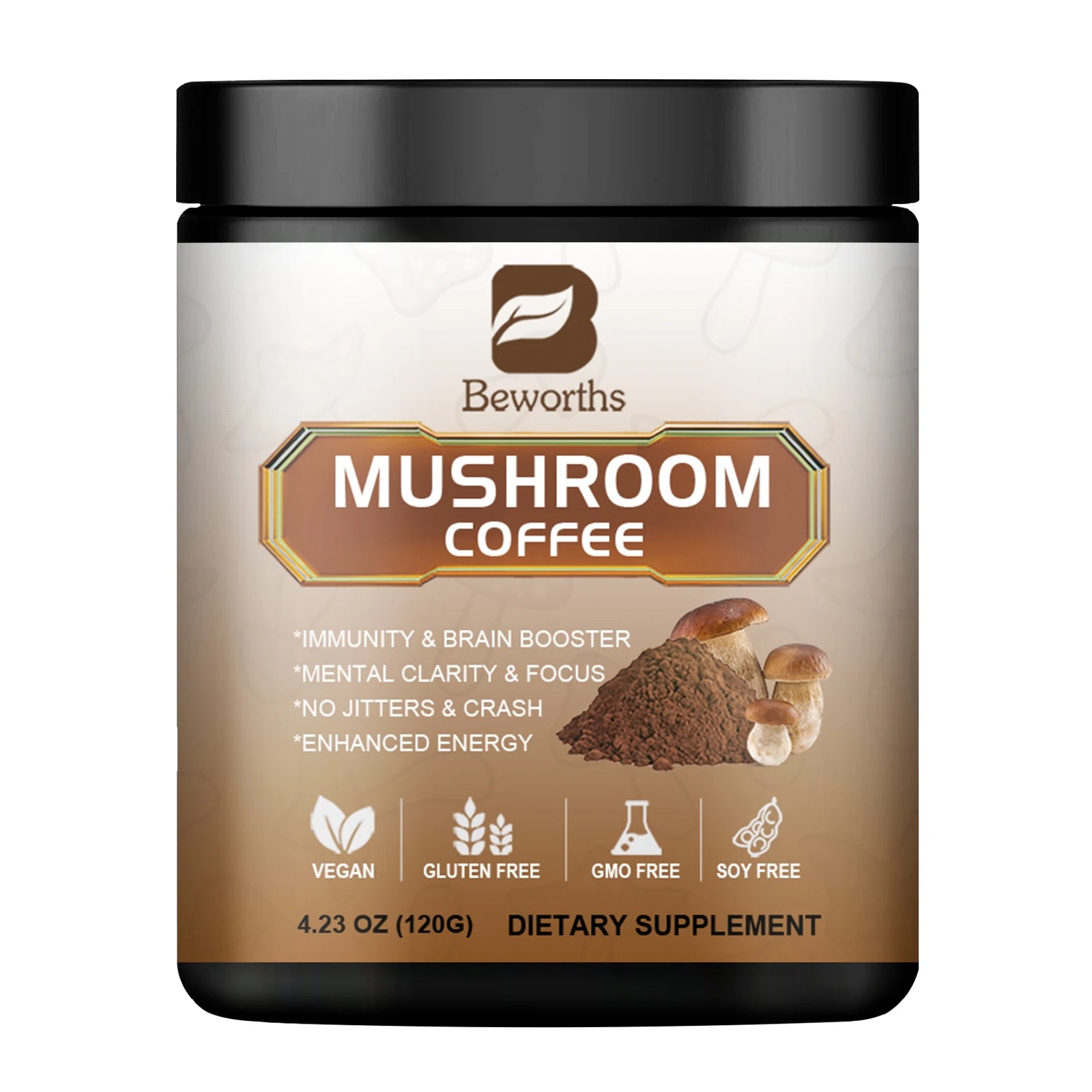 NLW - Mulittea 10 Mushroom Extract Powder - Lion's Mane & Cordyceps for Energy & Focus
