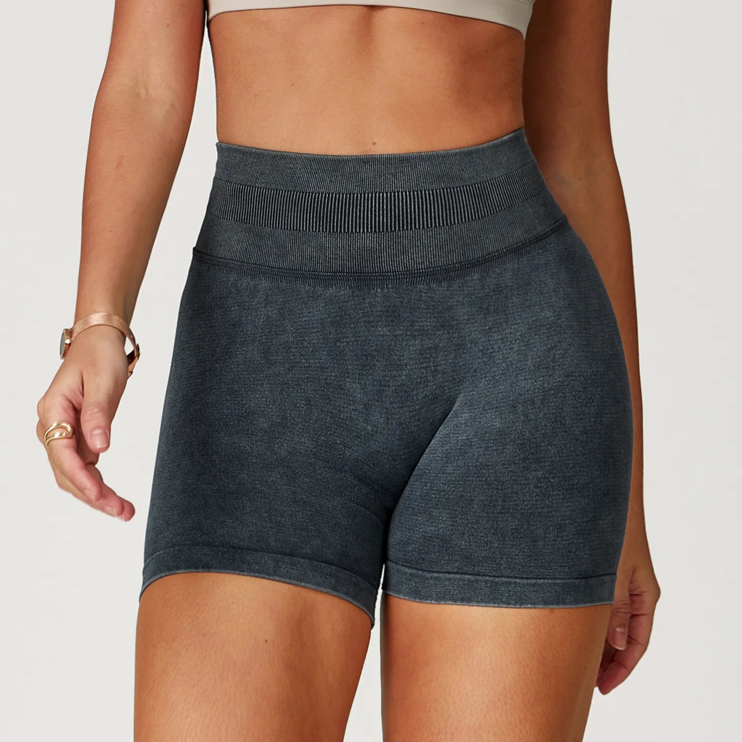 Sand Washed Seamless Yoga Shorts | High-Waist Butt-Lift Workout Shorts