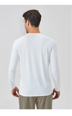 NLW Men Performance UPF 50+ Long Sleeve Shirt – Stretchy Quick-Dry Training Tee
