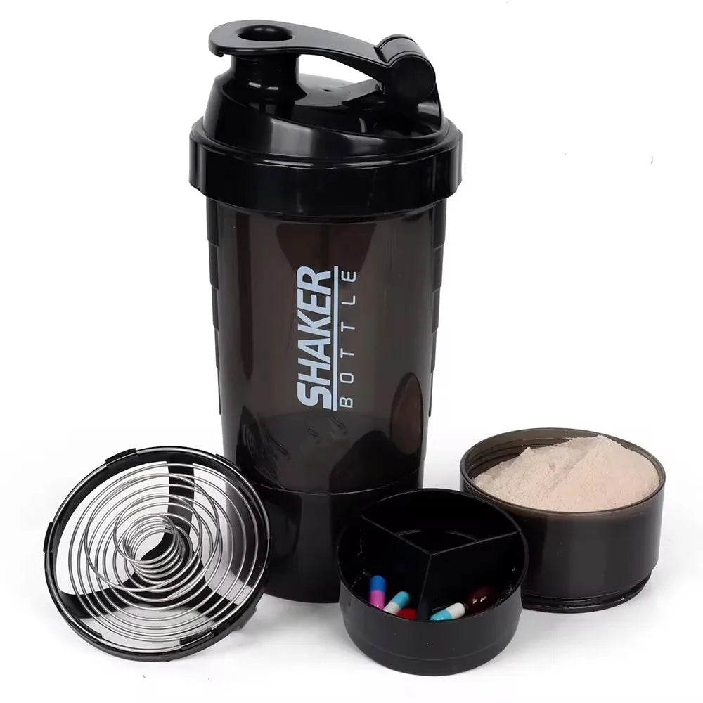 NLW 3 Layers Shaker Protein Bottle