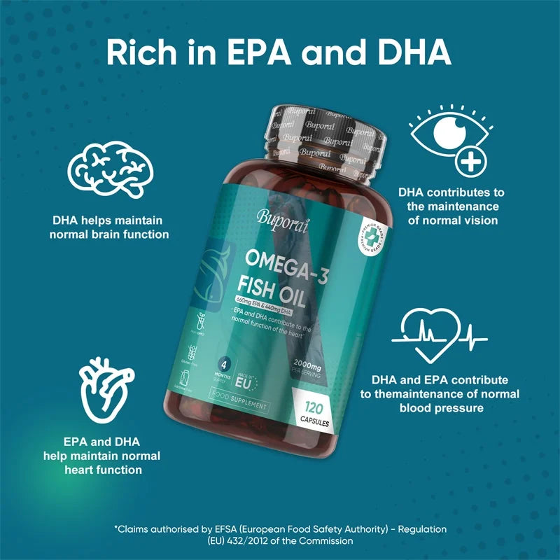 NLW Choice: Pslalae Ultra-Potency Omega 3 Fish Oil (2000mg) – High EPA & DHA for Brain, Vision & Heart Health