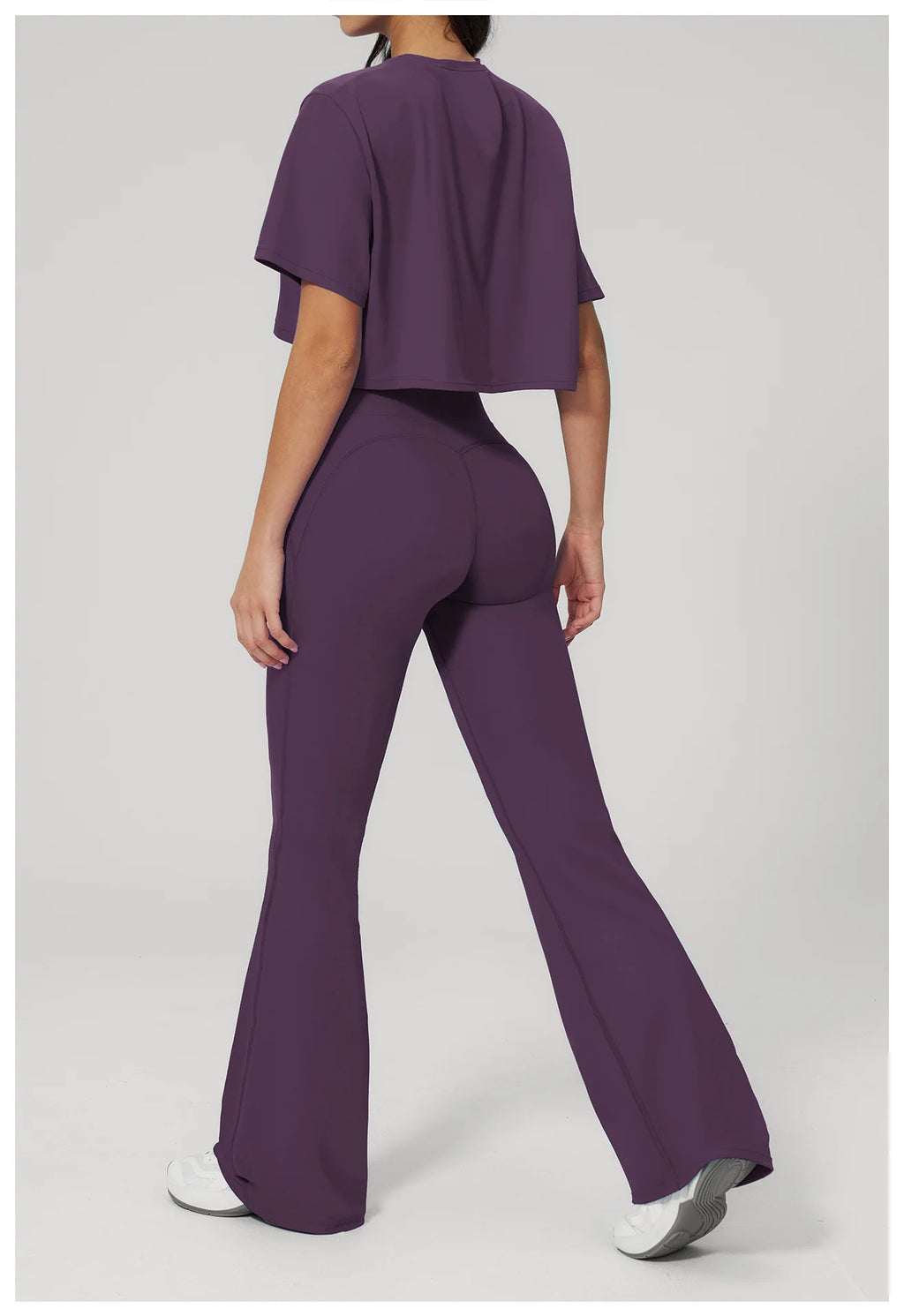 NLW High-Elasticity Crop Top & Matching Gym Leggings