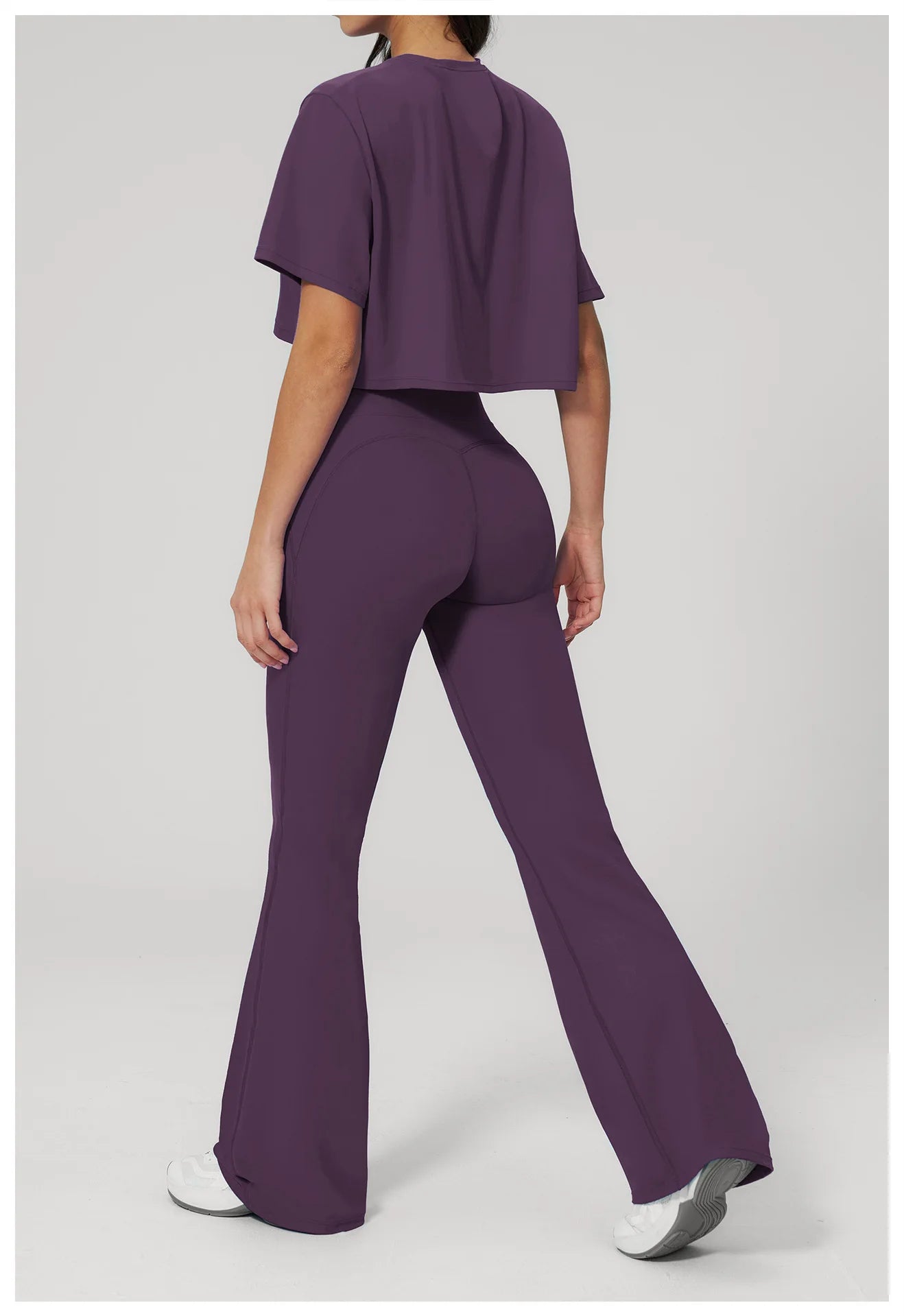 NLW High-Elasticity Crop Top & Matching Gym Leggings