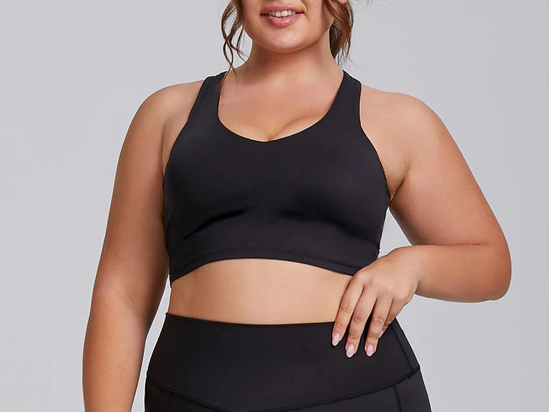 Premium 2-Piece Plus Size Sports Set – High-Performance Yoga & Fitness Wear