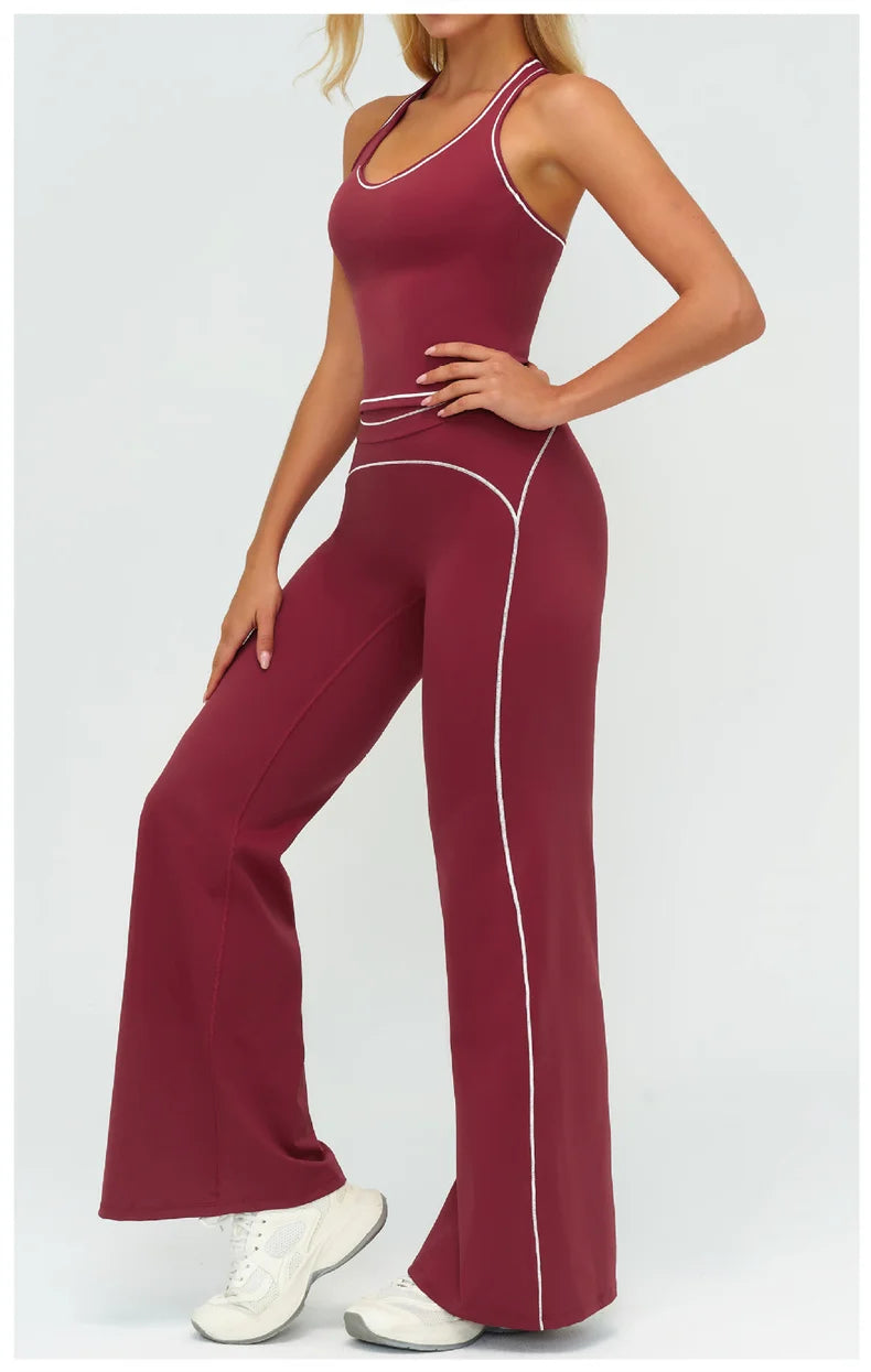 NLW Buttery-Soft V-Back Yoga Set - 2-Piece