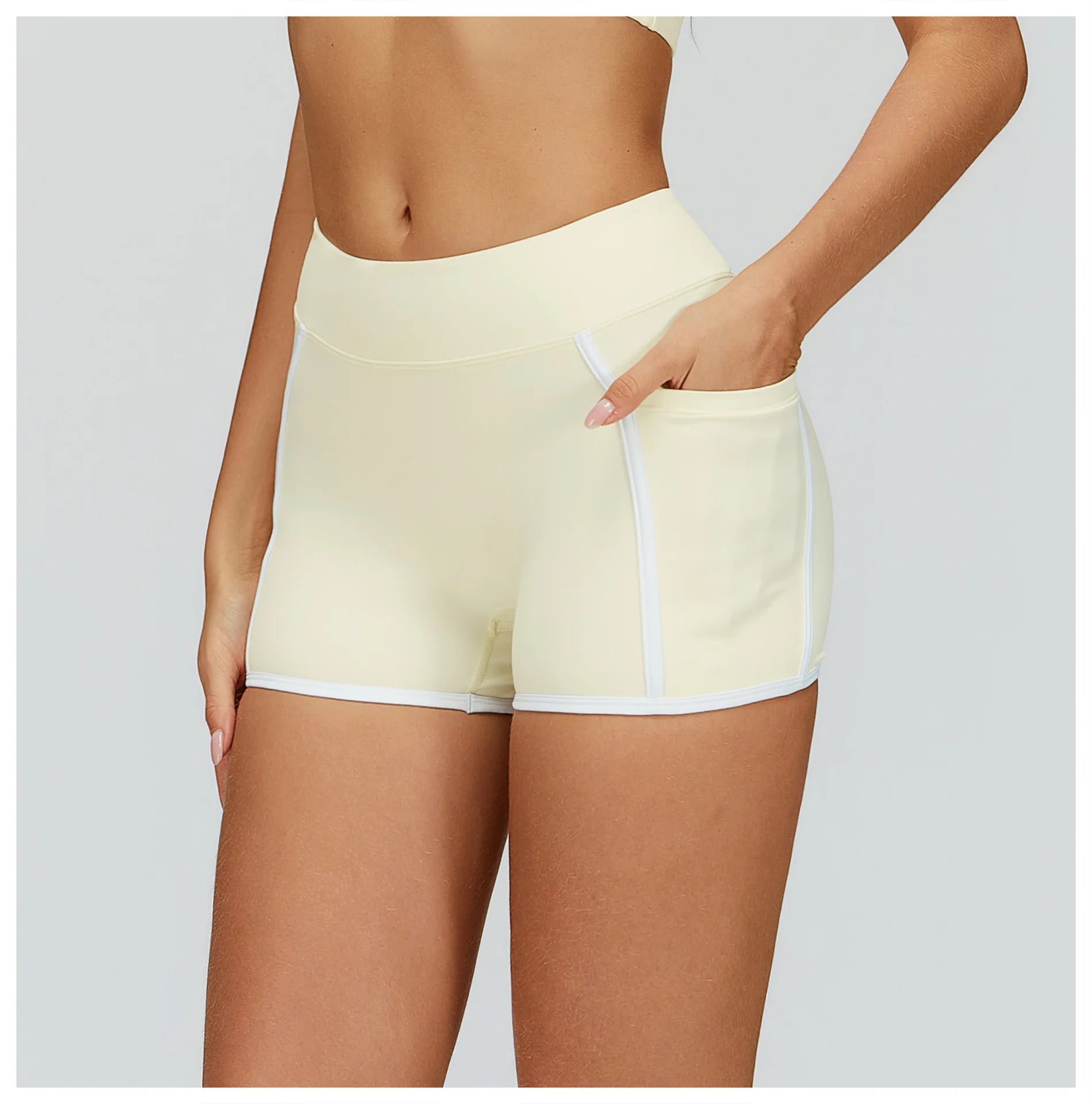 High-Waist Push-Up Yoga Shorts