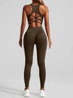 NLW Seamless Sculpt Yoga Set – Sleeveless Quick-Dry Premium Fitness Set