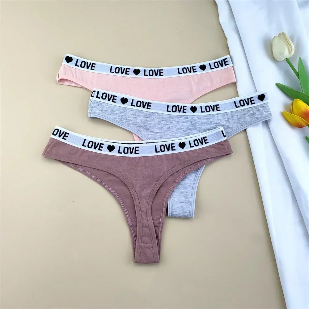 NLW -Love Cotton Thong Pack (3-Pack)