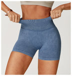 Sand Washed Seamless Yoga Shorts | High-Waist Butt-Lift Workout Shorts