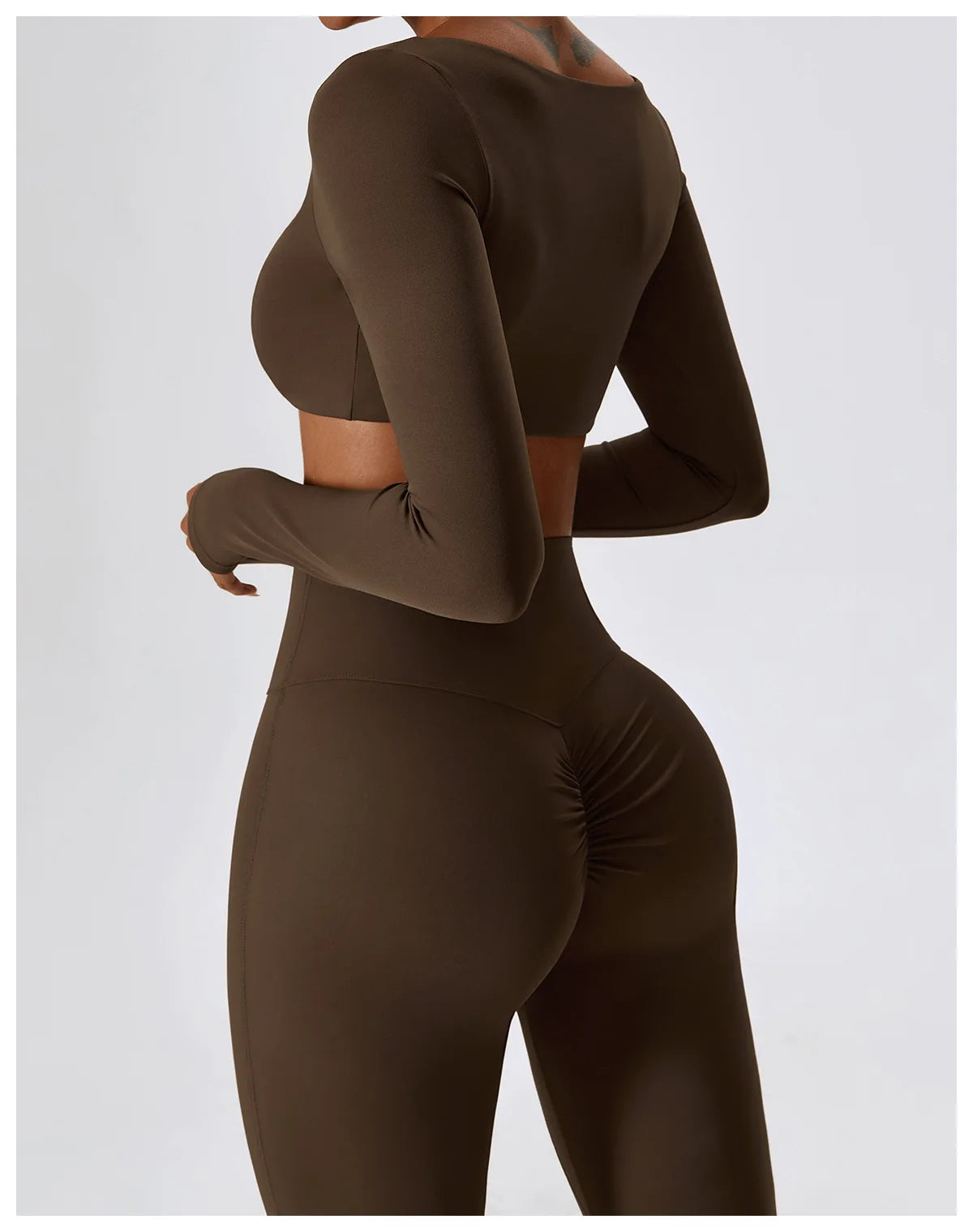 NLW Elite Seamless 2-Piece Yoga Set – High-Performance Compressed Fitness Suit