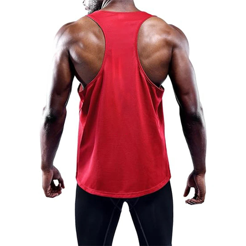 NLW Slim-Fit Quick-Dry Gym Vest – Modern Square-Collar Bodybuilding Training Tank Top
