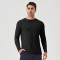 NLW Men Performance UPF 50+ Long Sleeve Shirt – Stretchy Quick-Dry Training Tee
