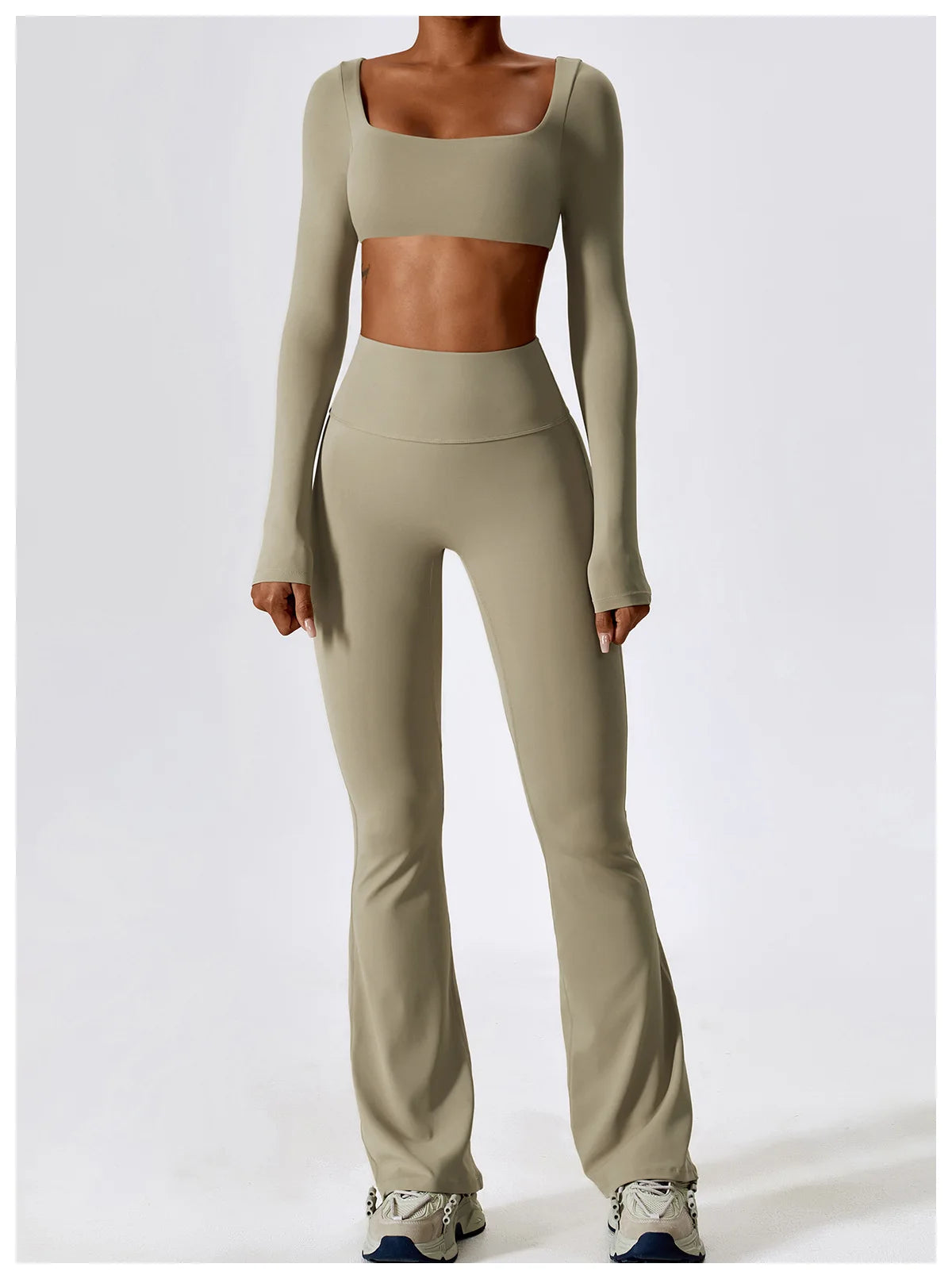 NLW Elite Seamless 2-Piece Yoga Set – High-Performance Compressed Fitness Suit