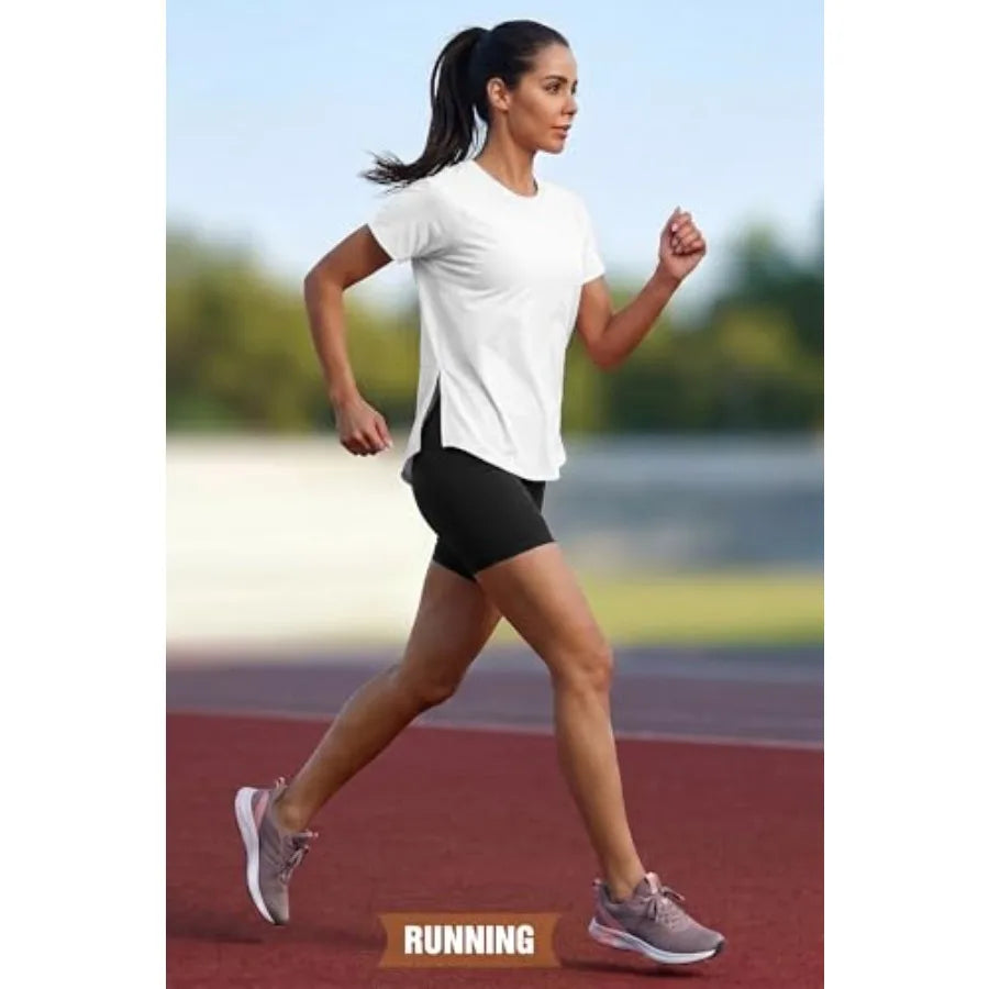 NLW Active UPF50+ Bamboo Sun Protection Tee – Side-Slit Quick-Dry Workout Shirt