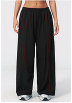 Loose Fit Contrasting Lines Sports Pants | Women's UV-Protection Yoga & Fitness Pants