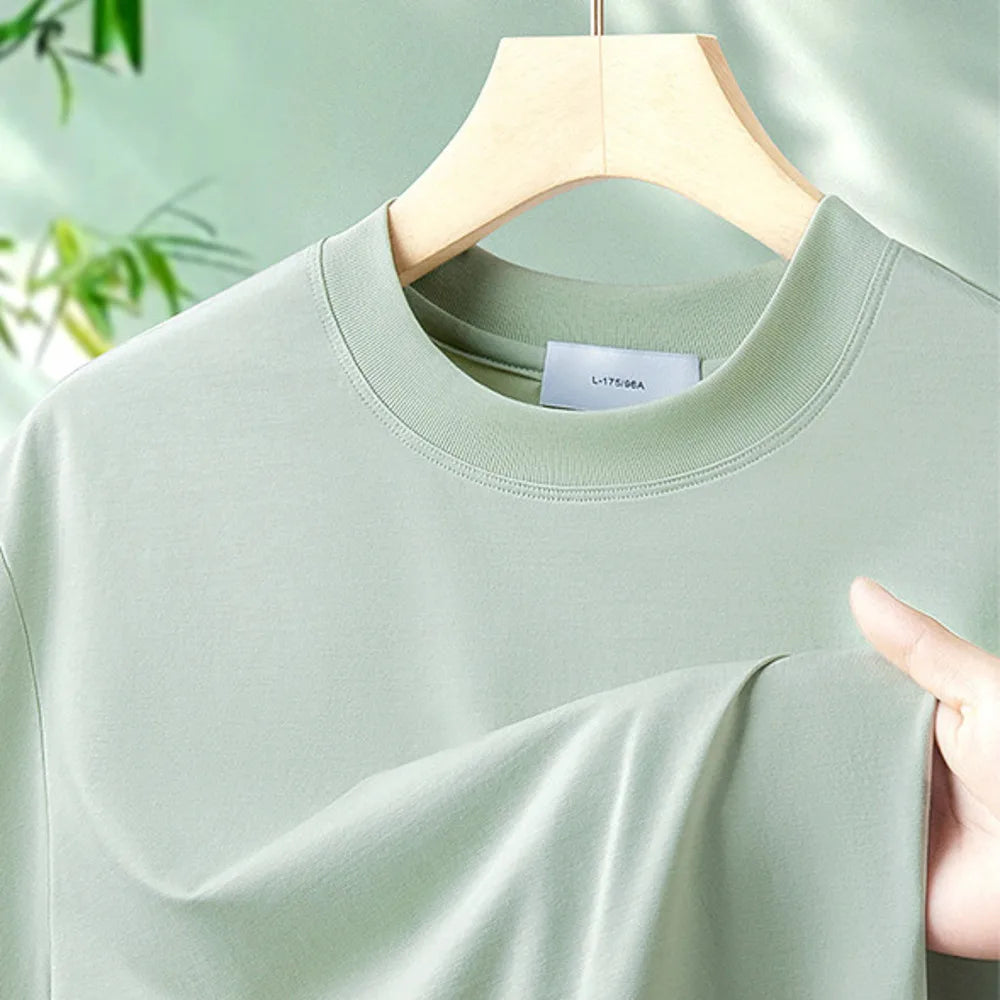 NLW Men Premium Bamboo & Cotton Cool Tee – Ultra-Soft Moisture-Wicking Summer T-Shirt