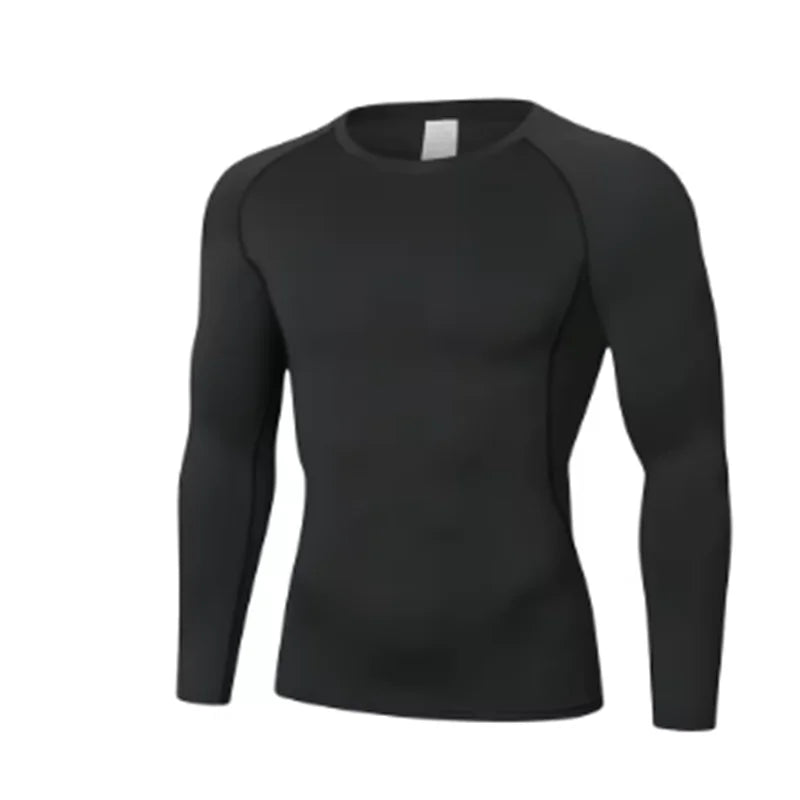 NLW Men's Quick-Dry Tight Training Jersey – High-Compression Gym & Running Shirt