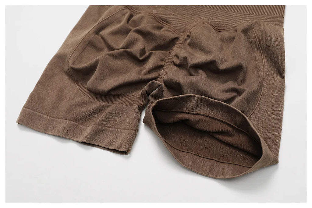 Sand Washed Seamless Yoga Shorts | High-Waist Butt-Lift Workout Shorts