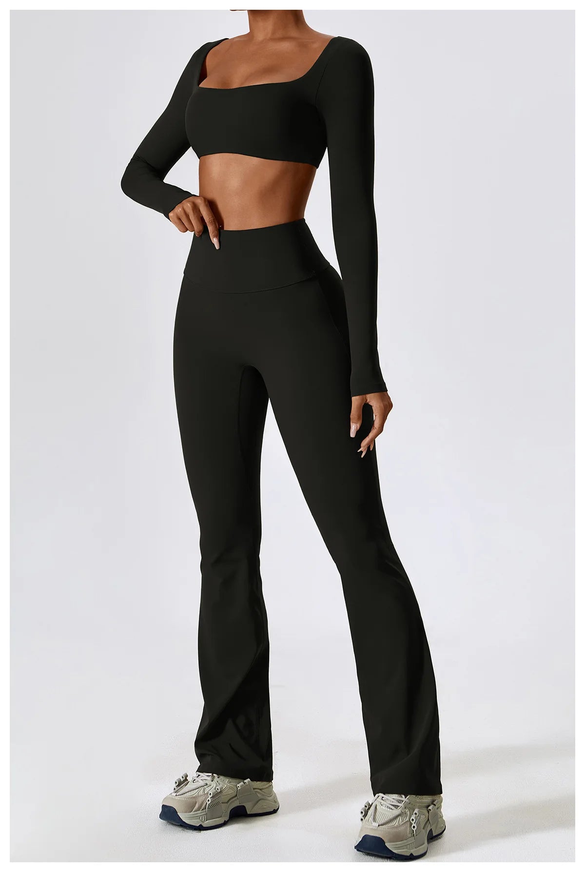 NLW Elite Seamless 2-Piece Yoga Set – High-Performance Compressed Fitness Suit