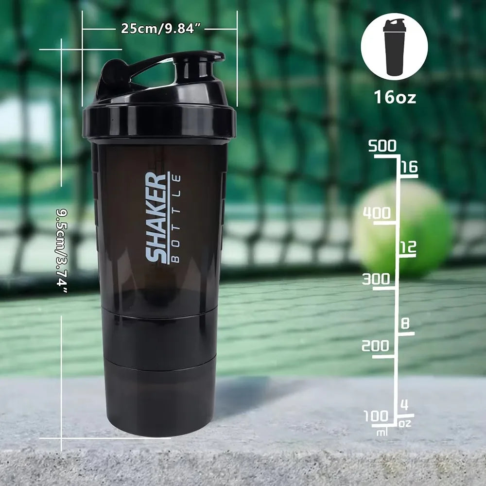 NLW 3 Layers Shaker Protein Bottle