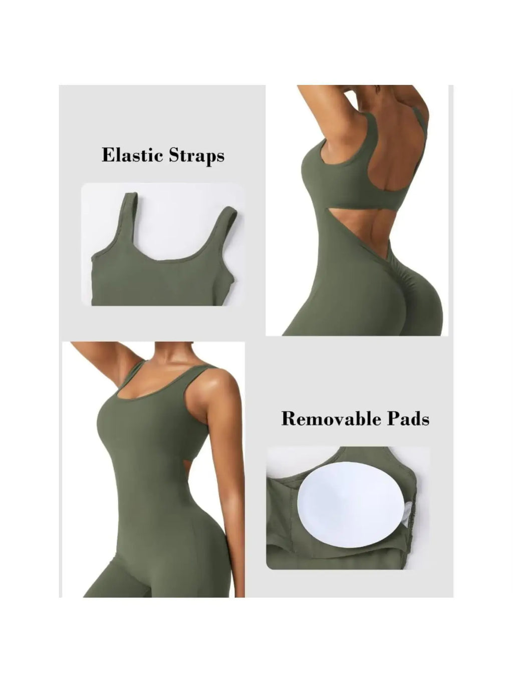 NLW Seamless Backless Flare Jumpsuit