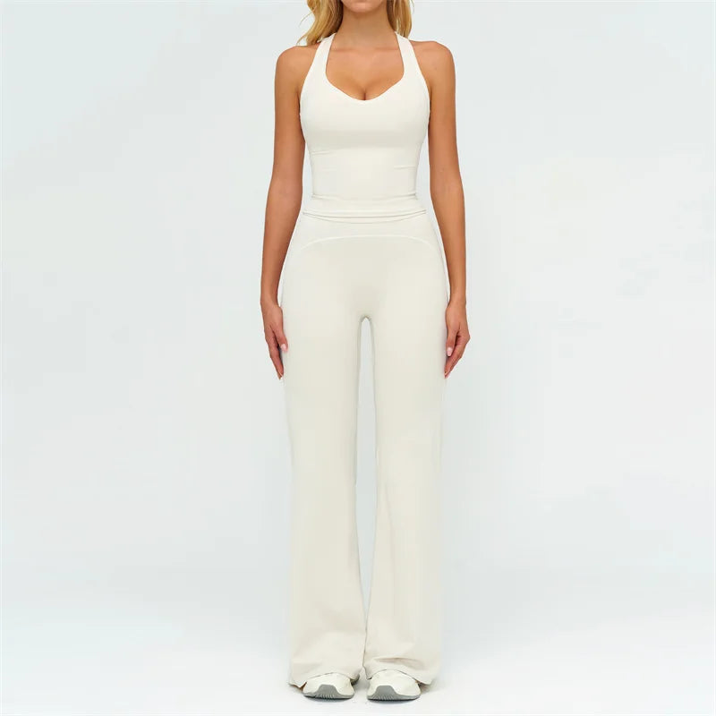 NLW Buttery-Soft V-Back Yoga Set - 2-Piece