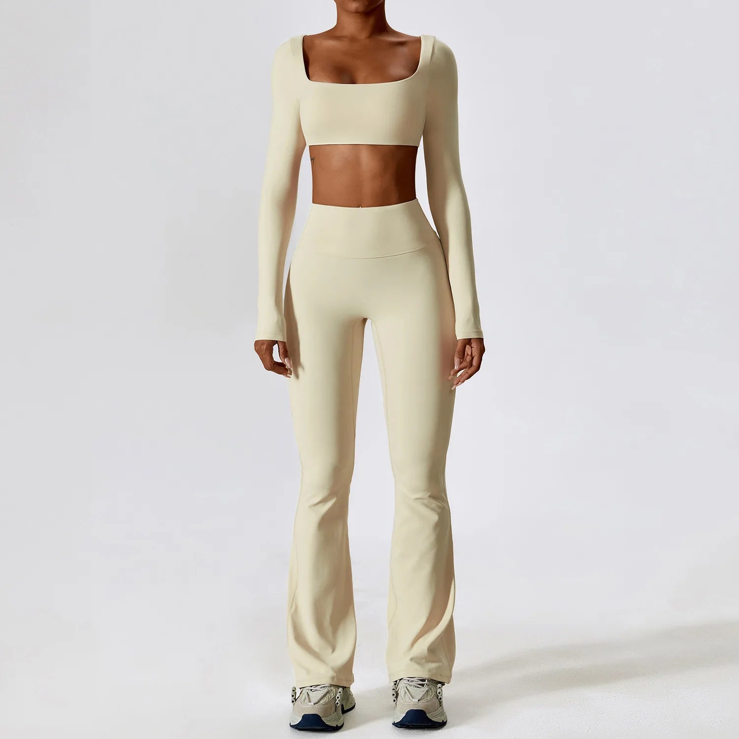 NLW Elite Seamless 2-Piece Yoga Set – High-Performance Compressed Fitness Suit