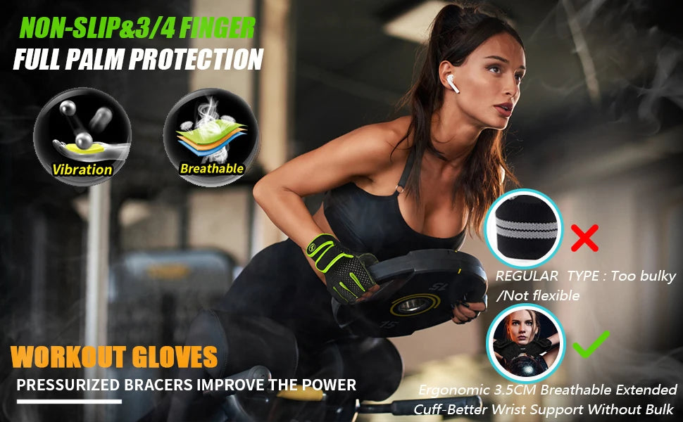 NLW Unisex Full-Palm Protection Fitness Gloves