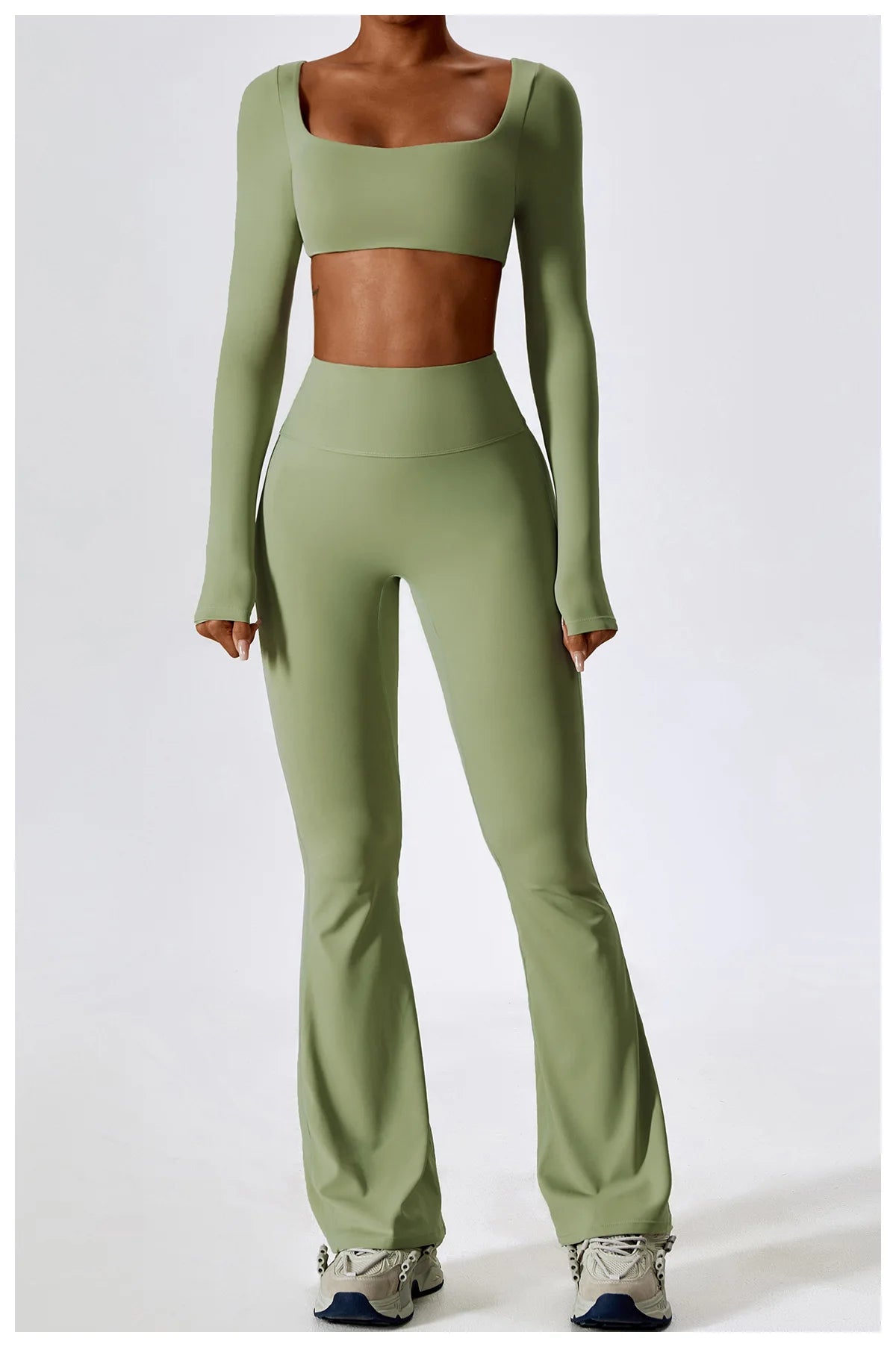 NLW Elite Seamless 2-Piece Yoga Set – High-Performance Compressed Fitness Suit