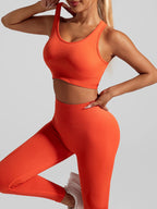 NLW Seamless Sculpt Yoga Set – Sleeveless Quick-Dry Premium Fitness Set